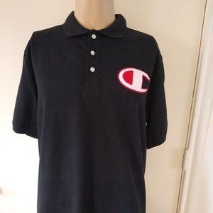 Champion Mens Black Big C Chenille Logo Spellout